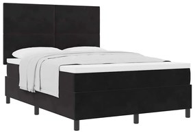 Cama Box Spring com Colchão vidaXL Preta 160x200 cm Veludo