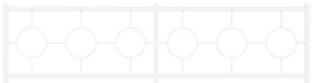 Cabeceira de cama 180 cm metal branco
