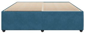 Estrutura de cama 180x200 cm veludo azul