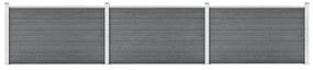 Painel de vedação para jardim 526x106 cm WPC cinzento