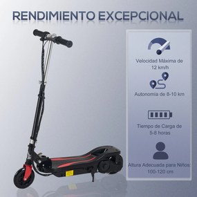 HOMCOM Trotinete Elétrico Dobrável Suporta até 50kg com Altura Ajustáv