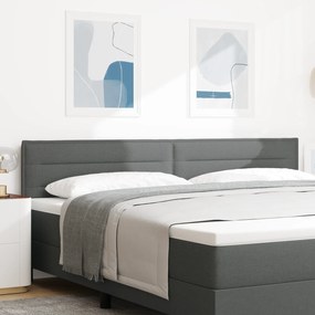 vidaXL Cabeceira Design Linhas Cinza Escuro 100 cm Tecido