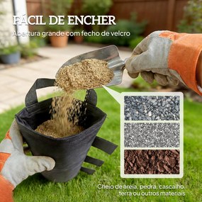 Conjunto de 8 Sacos de Peso para Tendas (NÃO INCLUIDA) Sacos de Areia em Tecido Oxford 600D Para Pernas de Toldo Sem Areia Preto