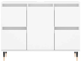 Armário de casa de banho 80x33x60 cm derivados madeira branco