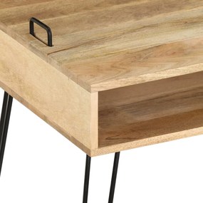 Móvel de TV madeira de mangueira maciça 110x35x45 cm