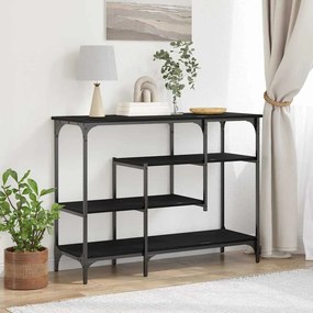 Mesa de Consola vidaXL Preto Carvalho 100x35x75 cm Madeira Engenharia