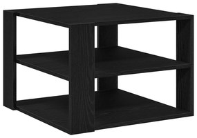 Mesa de centro vidaXL Preto Carvalho 59,5x59,5x40 cm Madeira Engenhari