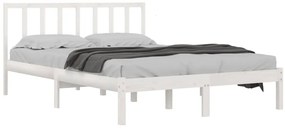 Estrutura de cama 120x200 cm pinho maciço branco