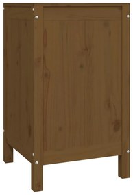 Caixa p/ roupa 44x44x76 cm madeira pinho maciça castanho mel