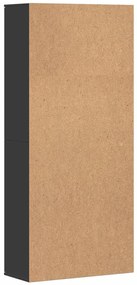 Armário alto 80x35x180 cm derivados de madeira preto