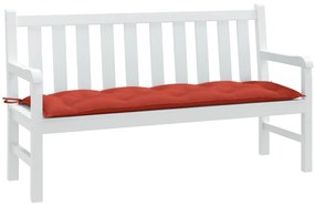 Almofadão p/ banco jardim 150x50x7 cm mesclado tecido vermelho