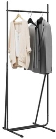 Cabide de Roupa Preto Metal Médio Portátil Cabide de Roupa
