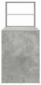 Secretária com Armazenamento Cinzento de Concreto 113x54x120 cm Madeir