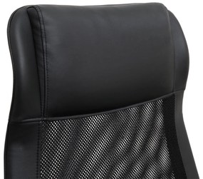 Cadeira de escritório com revestimento em rede 60 x 53 x 113-123 cm preto