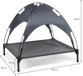 Cama para Cães Leiria com Toldo Desmontável – 90x81x86 cm – Estrutura