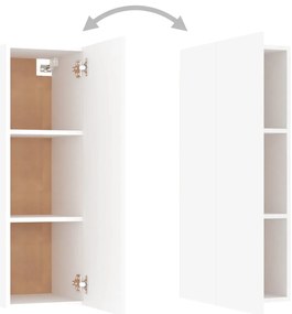 4 pcs conjunto de móveis de TV derivados de madeira branco