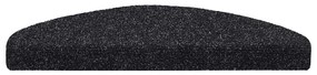 Tapetes de escada autoadesivos 20 pcs 65x21x4 cm preto