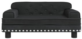 Sofá infantil 70x45x30 cm veludo preto