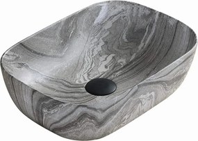 Mexen Rita lavatório de bancada 45 x 32 cm, pedra cinza - 21084593