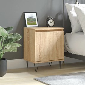 vidaXL Mesa de cabeceira 40x30x50 cm deriv. madeira carvalho sonoma