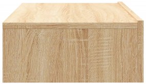 Móvel de TV com luzes LED 60x35x15,5 cm carvalho sonoma
