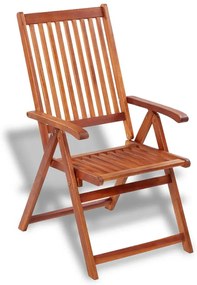 7 pcs conjunto de jantar exterior madeira acácia maciça