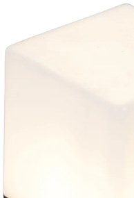 Candeeiro de jardim preto com vidro opal 30 cm estaca e prensa-cabo - Denmark Moderno