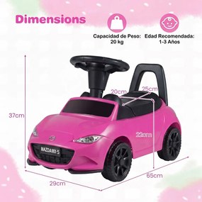 Carro de empurrar para crianças – Brinquedo deslizante com design de apoio no chão e espaço de arrumação – Carro para sentar e deslizar para trás – Ro