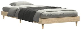 Estrutura cama s/ colchão derivados de madeira carvalho sonoma
