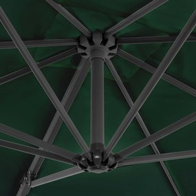 Guarda-sol de jardim com base portátil verde