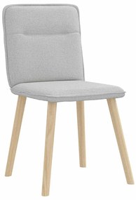 Cadeiras de jantar 2 pcs tecido cinza nuvem