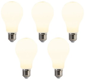 Conjunto de 5 lâmpadas LED E27 A67 opal 8W 900lm 2700K