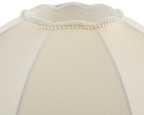 Abajur de tecido bege com interior branco 45/15/21,5 - Heritage Retro