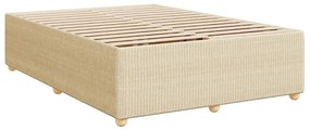 Cama com molas/colchão 140x200 cm tecido cor creme