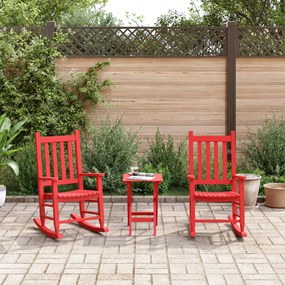 Cadeiras de baloiço infantis 2 pcs álamo maciço vermelho