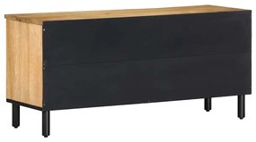 Móvel de TV 100x33x46 cm madeira de mangueira maciça castanho