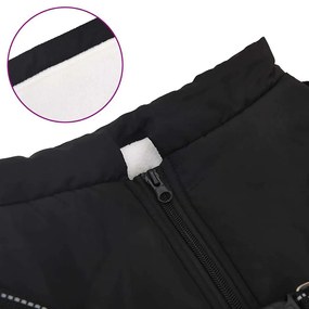 casaco para cães com arnês impermeável reflexivo preto L48