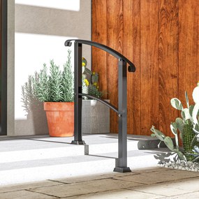 Guarda Corpo para Escada 71 cm Guarda Corpo Metálico com Kit de Instal