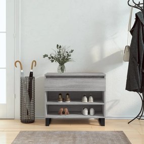 vidaXL Sapateira 70x36x60 cm derivados de madeira cinzento sonoma