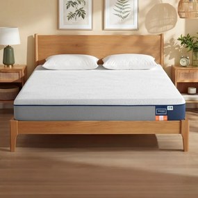 Colchão de espuma viscoelástica com gel, 140 x 200 cm, com apoio ergonómico, azul