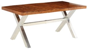 Mesa de jantar 180x90x76 cm madeira maciça