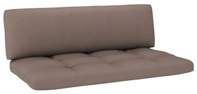 6 pcs conj. lounge paletes c/ almofadões pinho impregnado cinza