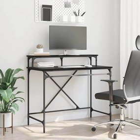 vidaXL Mesa Carvalho Preto 100 x 50 x 90 cm Madeira processada