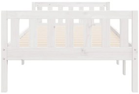 Cama de criança sem colchão 90x190 cm pinho maciço branco