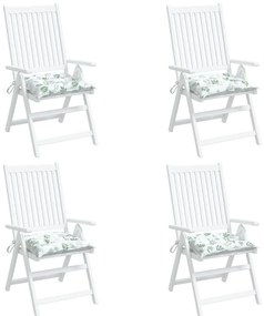 Almofadões p/ cadeira 4 pcs tecido oxford padrão folhas