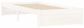 Estrutura cama pequena solteiro 75x190 cm madeira maciça branco