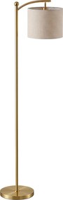 HOMCOM Candeeiro de Pé LED 11 Níveis, Controlo Remoto, Temporizador 60 min, 54,3x30,6x159,6 cm Dourado | Aosom Portugal
