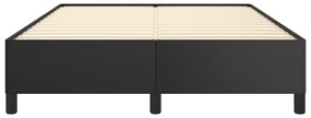 Estrutura de cama 140x200 cm couro artificial preto