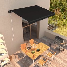 vidaXL Toldo retrátil automático 350x250 cm antracite