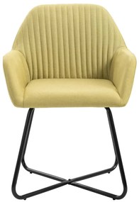 Cadeiras de jantar 4 pcs tecido verde